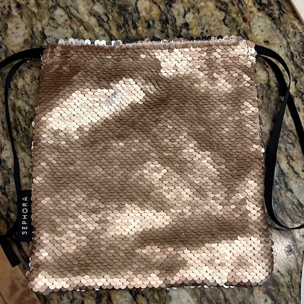 Brand New Sephora Sequins travel bag